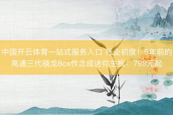 中国开云体育一站式服务入口 行业初度！5年前的高通三代骁龙8cx作念成迷你主板：799元起