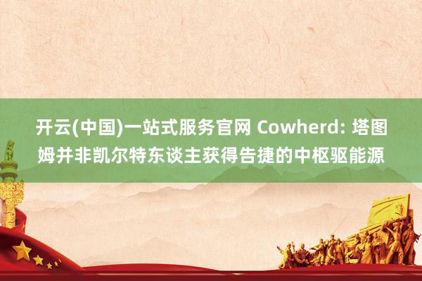 开云(中国)一站式服务官网 Cowherd: 塔图姆并非凯尔特东谈主获得告捷的中枢驱能源
